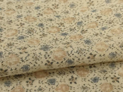 平和屋着物＊夏物　本場小千谷ちぢみ　幾何学花文　麻　逸品　AABL2728jd