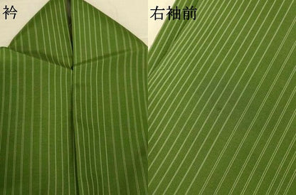 平和屋着物＊夏物　小紋　紗　縞　正絹　逸品　AABL2729jd