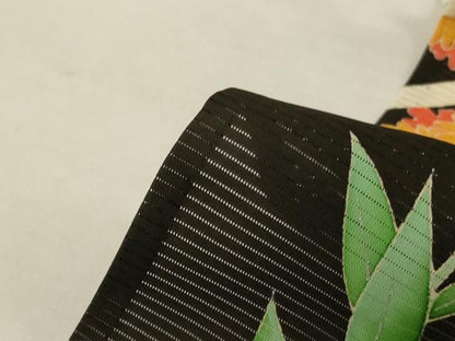 平和屋着物＊夏物　黒留袖　絽　花鳥文　正絹　逸品　AABL2730jd