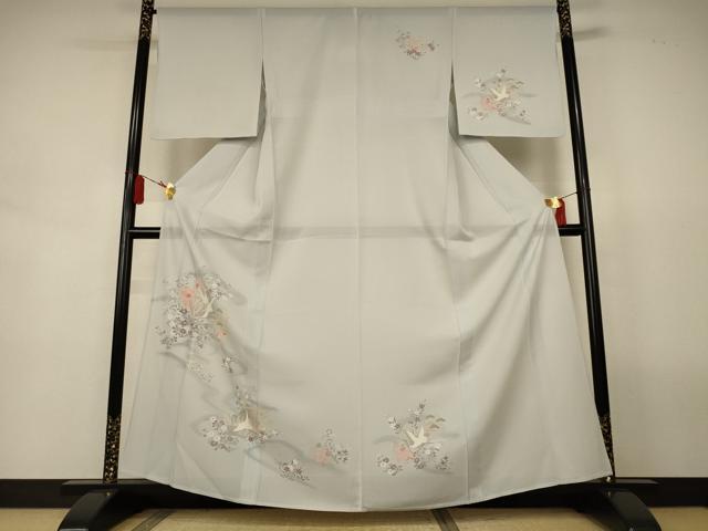 平和屋着物＊夏物　訪問着　絽　花鳥文　正絹　逸品　AABL2733jd
