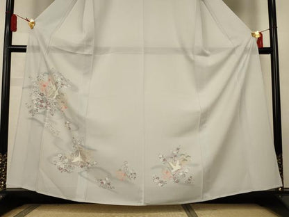 平和屋着物＊夏物　訪問着　絽　花鳥文　正絹　逸品　AABL2733jd