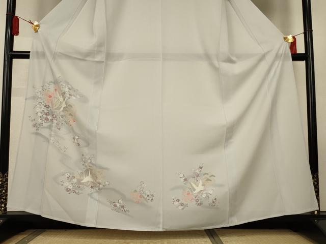 平和屋着物＊夏物　訪問着　絽　花鳥文　正絹　逸品　AABL2733jd