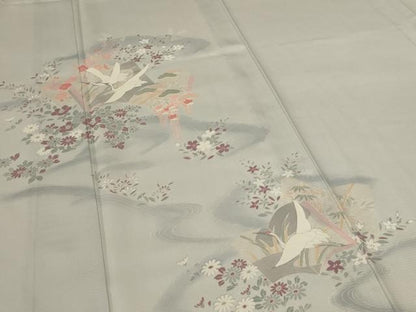 平和屋着物＊夏物　訪問着　絽　花鳥文　正絹　逸品　AABL2733jd