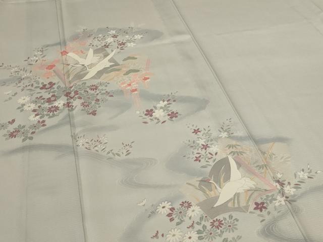 平和屋着物＊夏物　訪問着　絽　花鳥文　正絹　逸品　AABL2733jd