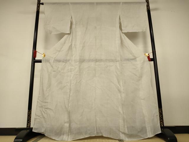 平和屋着物＊夏物　石川県指定無形文化財　能登上布　本麻手織上布　絣柄　麻　逸品　AABL2735jd