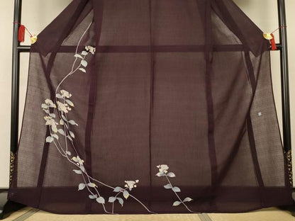 平和屋着物＊夏物　訪問着　絽　作家物　紫陽花　正絹　逸品　AABL2737jd