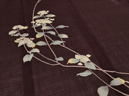 平和屋着物＊夏物　訪問着　絽　作家物　紫陽花　正絹　逸品　AABL2737jd