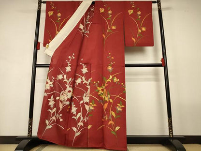 平和屋着物＊夏物　訪問着　絽　花鳥文　正絹　逸品　AABL2738jd