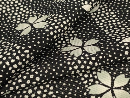 平和屋着物＊夏物　小紋　絽　舞桜間道　正絹　逸品　AABL2739jd