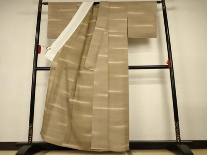 平和屋着物＊夏物　小紋　絽　横段霞文　暈し染め　金銀彩　正絹　逸品　未使用　AABL2750jd