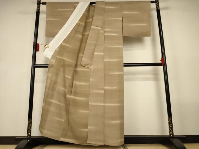 平和屋着物＊夏物　小紋　絽　横段霞文　暈し染め　金銀彩　正絹　逸品　未使用　AABL2750jd
