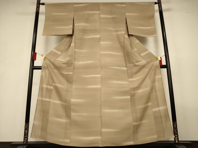 平和屋着物＊夏物　小紋　絽　横段霞文　暈し染め　金銀彩　正絹　逸品　未使用　AABL2750jd