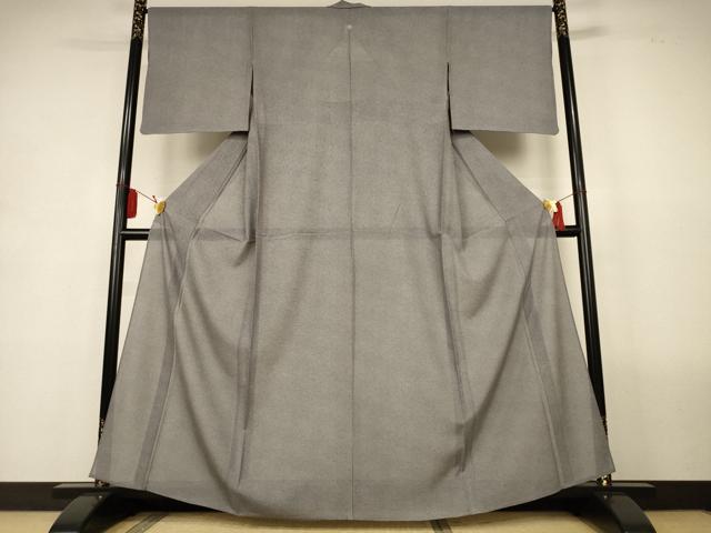 平和屋着物＊夏物　江戸小紋　絽　鮫小紋柄　正絹　逸品　AABL2751jd