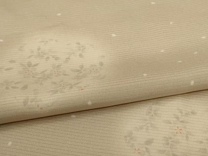 平和屋着物＊夏物　小紋　絽　花丸文　反端付き　正絹　逸品　AABL2755jd