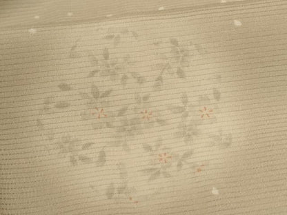 平和屋着物＊夏物　小紋　絽　花丸文　反端付き　正絹　逸品　AABL2755jd