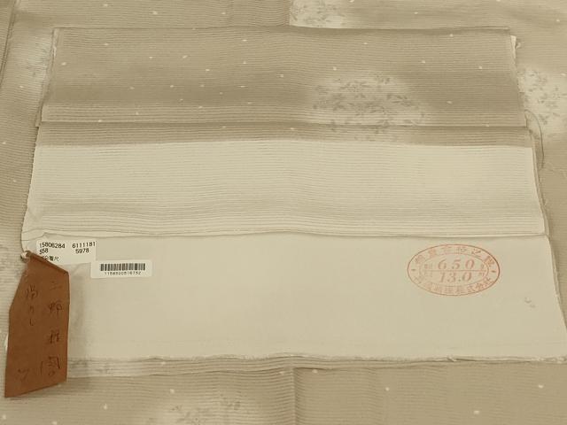 平和屋着物＊夏物　小紋　絽　花丸文　反端付き　正絹　逸品　AABL2755jd