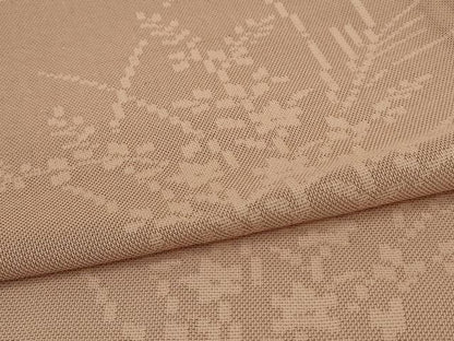 平和屋着物＊夏物　色無地　草花紋紗　白茶色　正絹　逸品　AABL2760jd