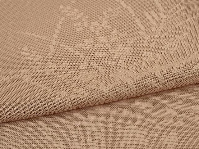 平和屋着物＊夏物　色無地　草花紋紗　白茶色　正絹　逸品　AABL2760jd