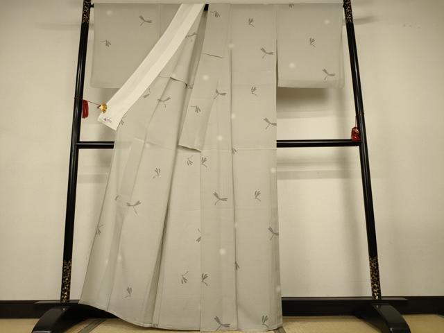 平和屋着物＊夏物　小紋　絽　勝虫　蛍暈し　やまと誂製　正絹　逸品　AABL2764jd