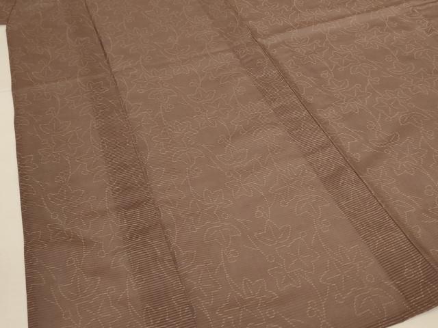 平和屋着物＊夏物　小紋　絽　枝葉文　正絹　逸品　未使用　AABL2773jd