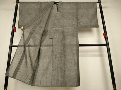 平和屋着物＊夏物　男性　紗紬　霞文　正絹　逸品　AABL2784jd