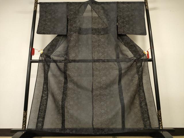 平和屋着物＊夏物　本場大島紬　夏大島　花蝶文　正絹　逸品　AABL2786jd