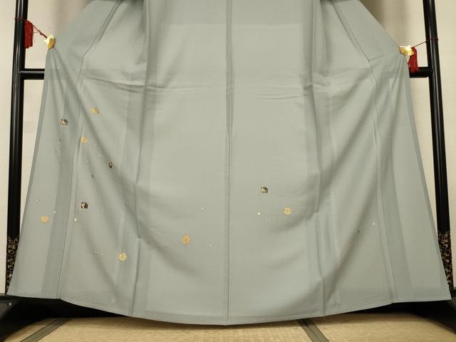 平和屋着物＊夏物　訪問着　紗綾形紋紗　竹屋町刺繍　抽象文　金彩　正絹　逸品　AABL2789jd