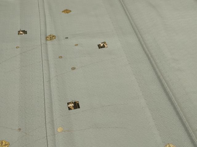平和屋着物＊夏物　訪問着　紗綾形紋紗　竹屋町刺繍　抽象文　金彩　正絹　逸品　AABL2789jd