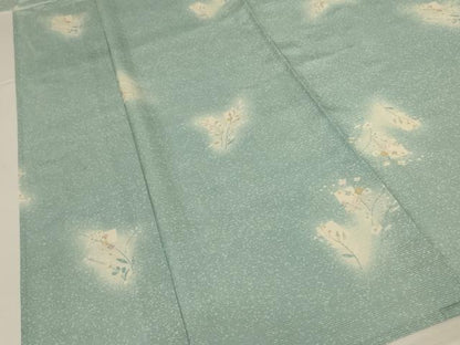 平和屋着物＊夏物　小紋　絽　草花文　暈し染め　正絹　逸品　AABL2791jd