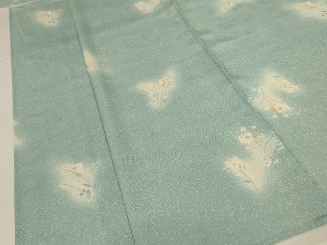 平和屋着物＊夏物　小紋　絽　草花文　暈し染め　正絹　逸品　AABL2791jd