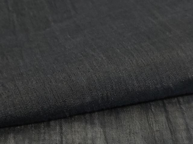平和屋着物＊夏物　男性　本場小千谷ちぢみ　色無地　褐返色　麻　逸品　AABL2794jd