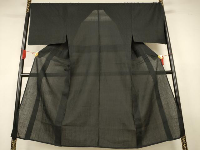 平和屋着物＊夏物　男性　色無地　黒色　AABL2797jd