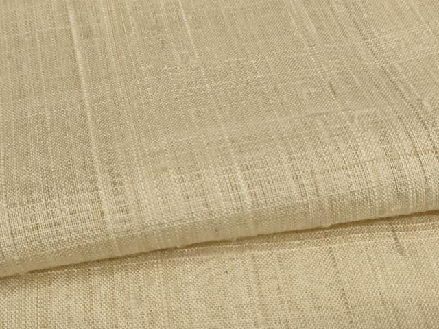 平和屋着物＊夏物　生紬　紗　鳥の子色　正絹　逸品　AABL2800jd
