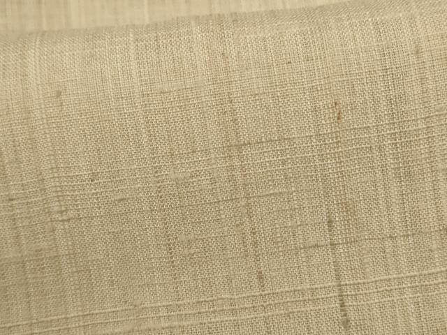 平和屋着物＊夏物　生紬　紗　鳥の子色　正絹　逸品　AABL2800jd