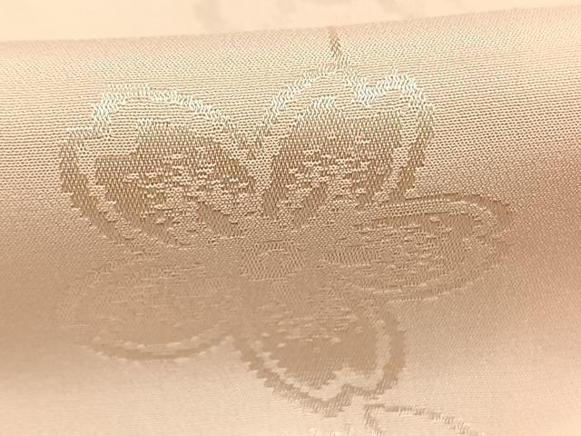 平和屋着物●振袖用長襦袢　袷　花蝶地紋　暈し染め　半衿刺繍　正絹　逸品　AABL2803fy