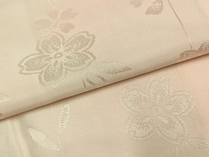 平和屋着物●振袖用長襦袢　袷　花蝶地紋　暈し染め　半衿刺繍　正絹　逸品　AABL2803fy
