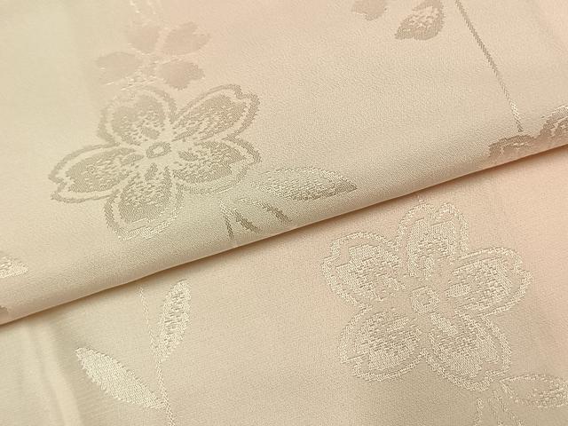 平和屋着物●振袖用長襦袢　袷　花蝶地紋　暈し染め　半衿刺繍　正絹　逸品　AABL2803fy