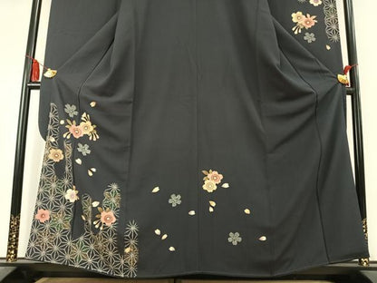 平和屋着物●豪華振袖　舞桜文　金彩　正絹　逸品　AABL2804fy