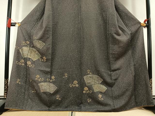平和屋着物●訪問着　中国三大刺繍　スワトウ刺繍　汕頭刺繍　総刺繍　地紙花文　金糸　金彩　正絹　逸品　AABL2814fy