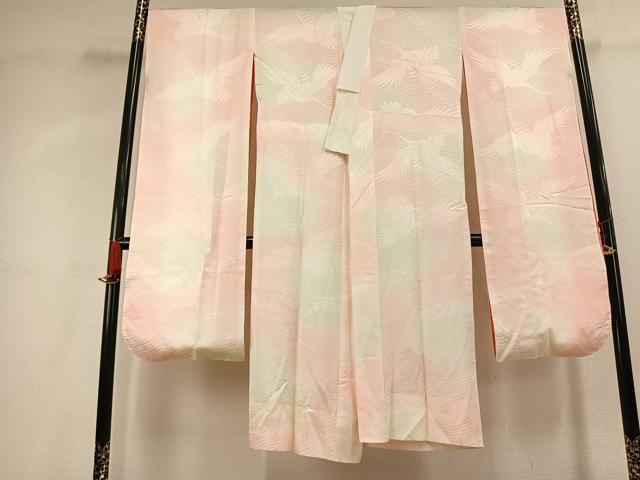平和屋着物●振袖用長襦袢　無双仕立て　飛鳥地紋　暈し染め　正絹　逸品　AABL2817fy