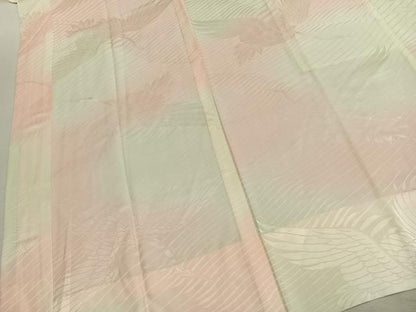 平和屋着物●振袖用長襦袢　無双仕立て　飛鳥地紋　暈し染め　正絹　逸品　AABL2817fy