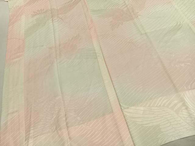 平和屋着物●振袖用長襦袢　無双仕立て　飛鳥地紋　暈し染め　正絹　逸品　AABL2817fy