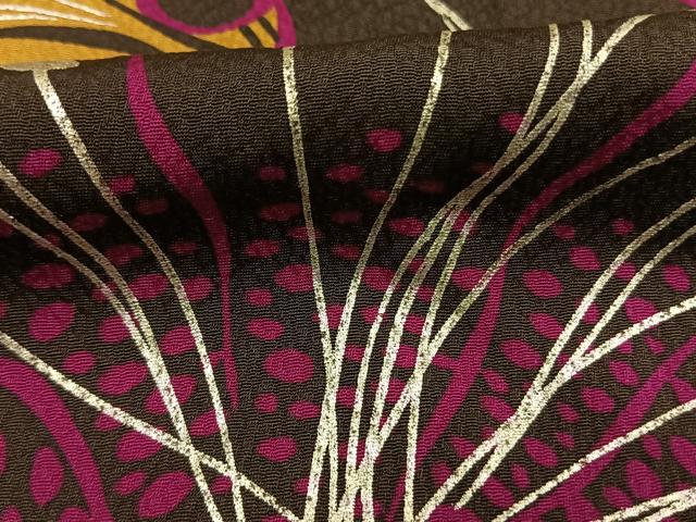 平和屋着物●豪華振袖　草花文　銀彩　正絹　逸品　AABL2818fy
