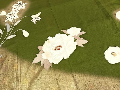 平和屋着物●豪華振袖　花蝶文　暈し染め　金彩　正絹　逸品　AABL2819fy