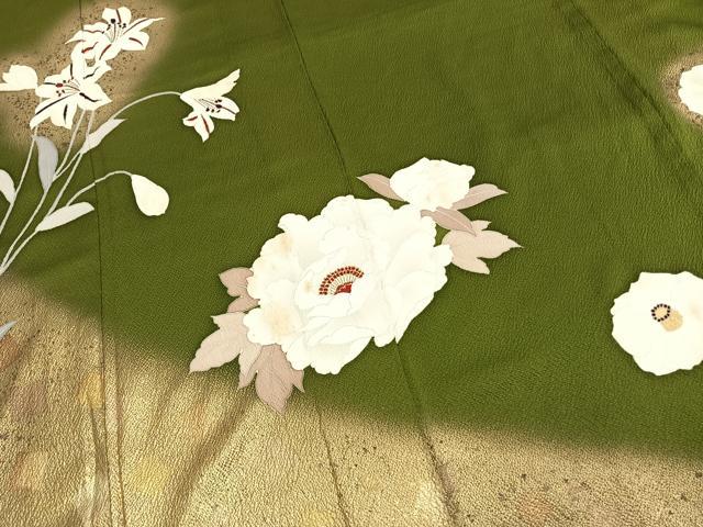 平和屋着物●豪華振袖　花蝶文　暈し染め　金彩　正絹　逸品　AABL2819fy