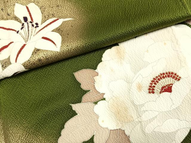 平和屋着物●豪華振袖　花蝶文　暈し染め　金彩　正絹　逸品　AABL2819fy