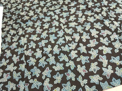 平和屋着物●お召　草花文　正絹　逸品　未使用　AABL2821fy
