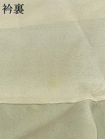 平和屋着物●本草木染作家　瑞寶　色無地　紋意匠　裏葉柳色　三越扱い　正絹　逸品　AABL2827fy