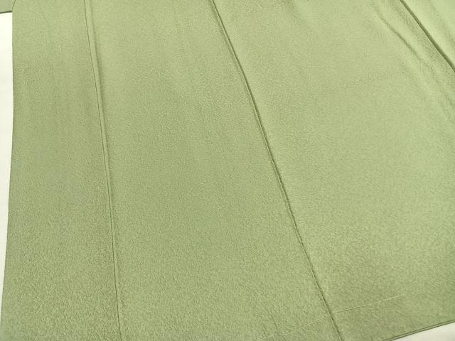 平和屋着物●本草木染作家　瑞寶　色無地　紋意匠　裏葉柳色　三越扱い　正絹　逸品　AABL2827fy
