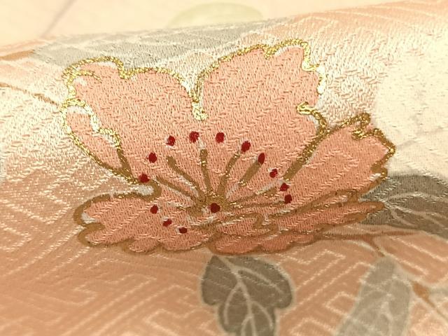 平和屋着物●訪問着　友禅　枝花文　暈し染め　金彩　ロング丈　正絹　逸品　AABL2830fy